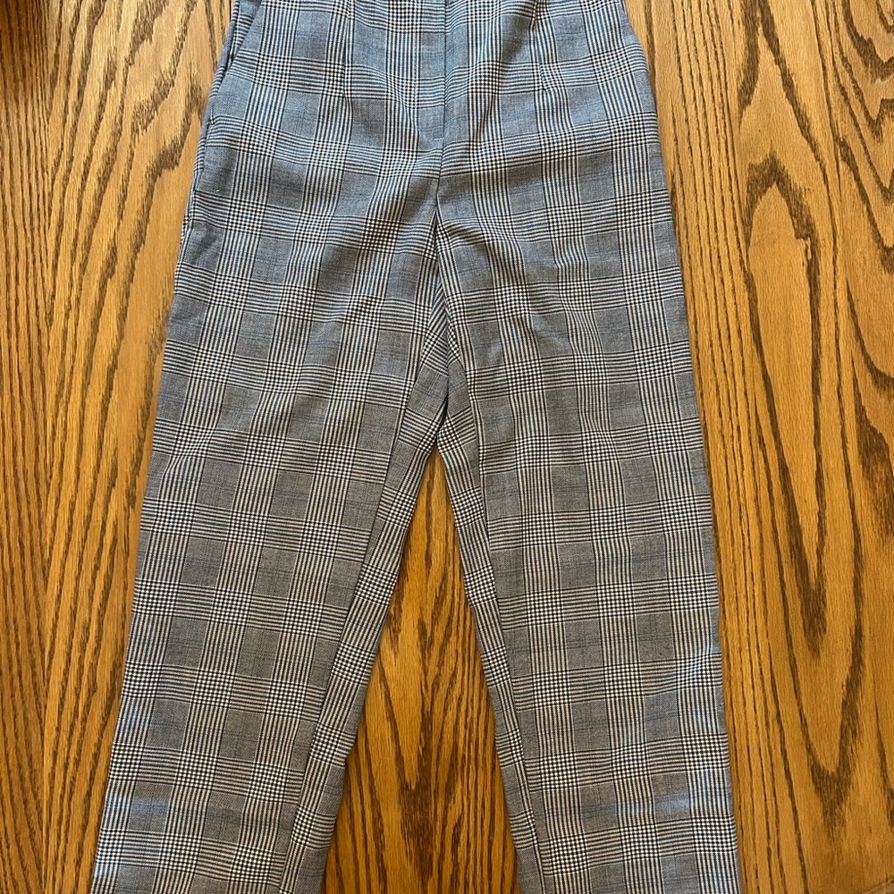 Dynamite Monochrome Plaid Trousers